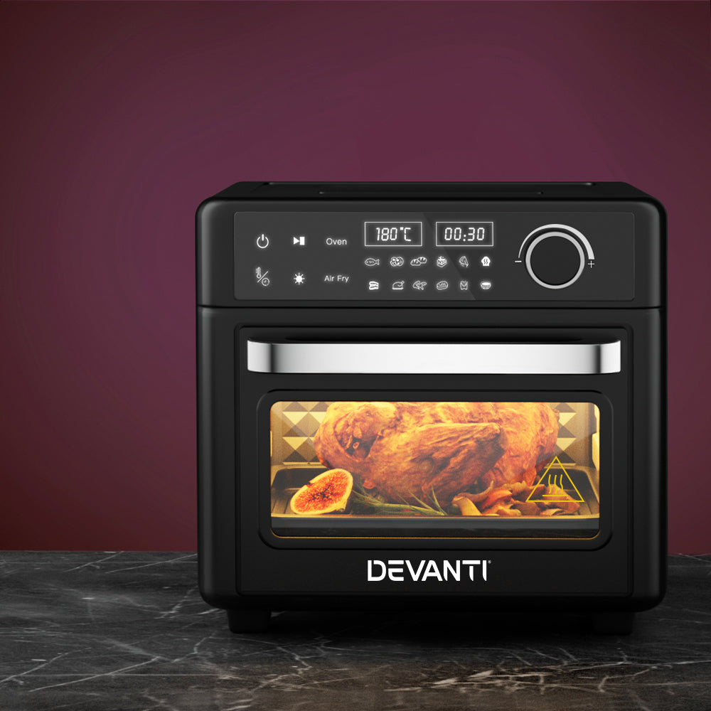 Devanti 15L Digital Air Fryer Oven with LCD Touch Control