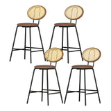 Artiss 4x Bar Stools PU Leather Stools Brown