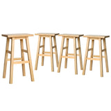 Artiss 4x Bar Stools Kitchen Chairs Wooden Nature