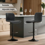 Artiss 4x Bar Stools Kitchen Swivel Gas Lift Chairs Black