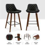 Artiss 4x Bar Stools PU Seat Wooden