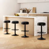 Artiss 4x Bar Stools Leather Padded Gas Lift Black