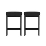 2x Artiss Metal Bar Stools PU Seat Dining Counter Chairs