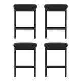 A Set of 4 Artiss Metal Bar Stools PU Seat Dining Counter Chairs