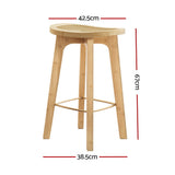 Artiss 4x Bar Stools Bamboo Rattan Stool Counter Chair Kitchen Barstools