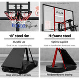 Everfit 3.05M Basketball Hoop Stand System Adjustable Height Portable Black Pro - Top-Down View