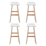 Artiss 4x Bar Stools Wooden Stool White