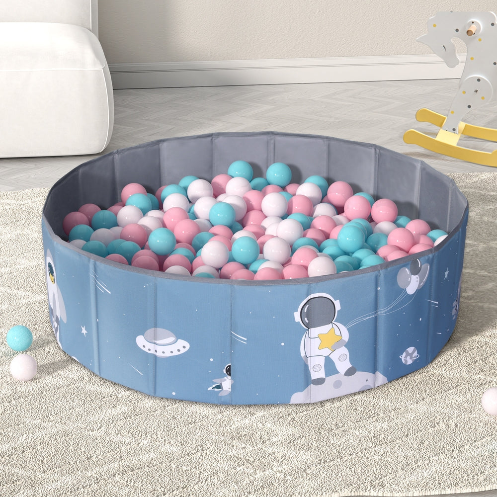 Keezi Foldable Blue Ball Pool Playhouse for Kids with Storage Bag