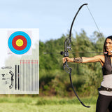 Beginner's Recurve Takedown Archery Set - 55lbs Bow and 12 Fiberglass Arrows in Red