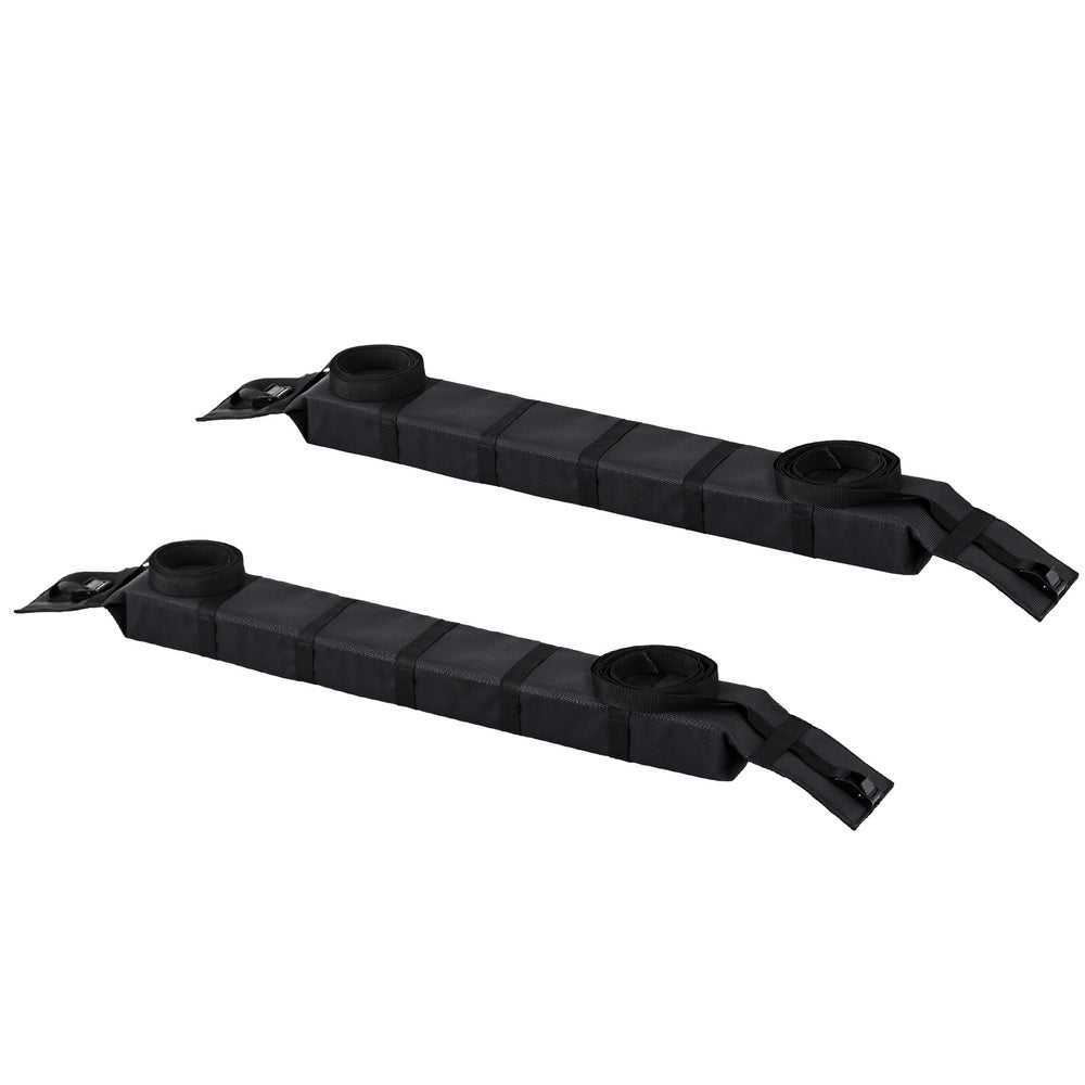 Adjustable Black Soft Roof Rack for Kayaks and Luggage - 116cm Universal Fit