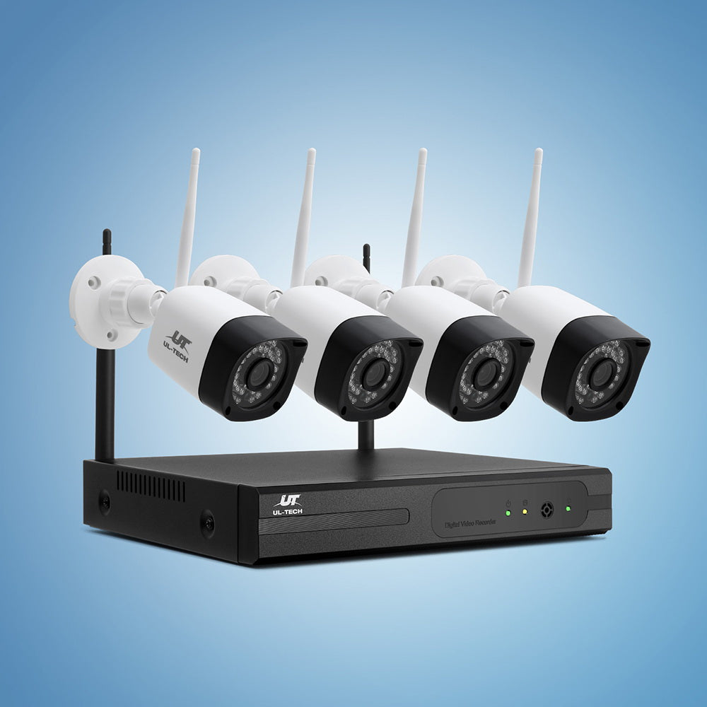 UL-tech 3MP 8-Channel Wireless CCTV System with Four Cameras