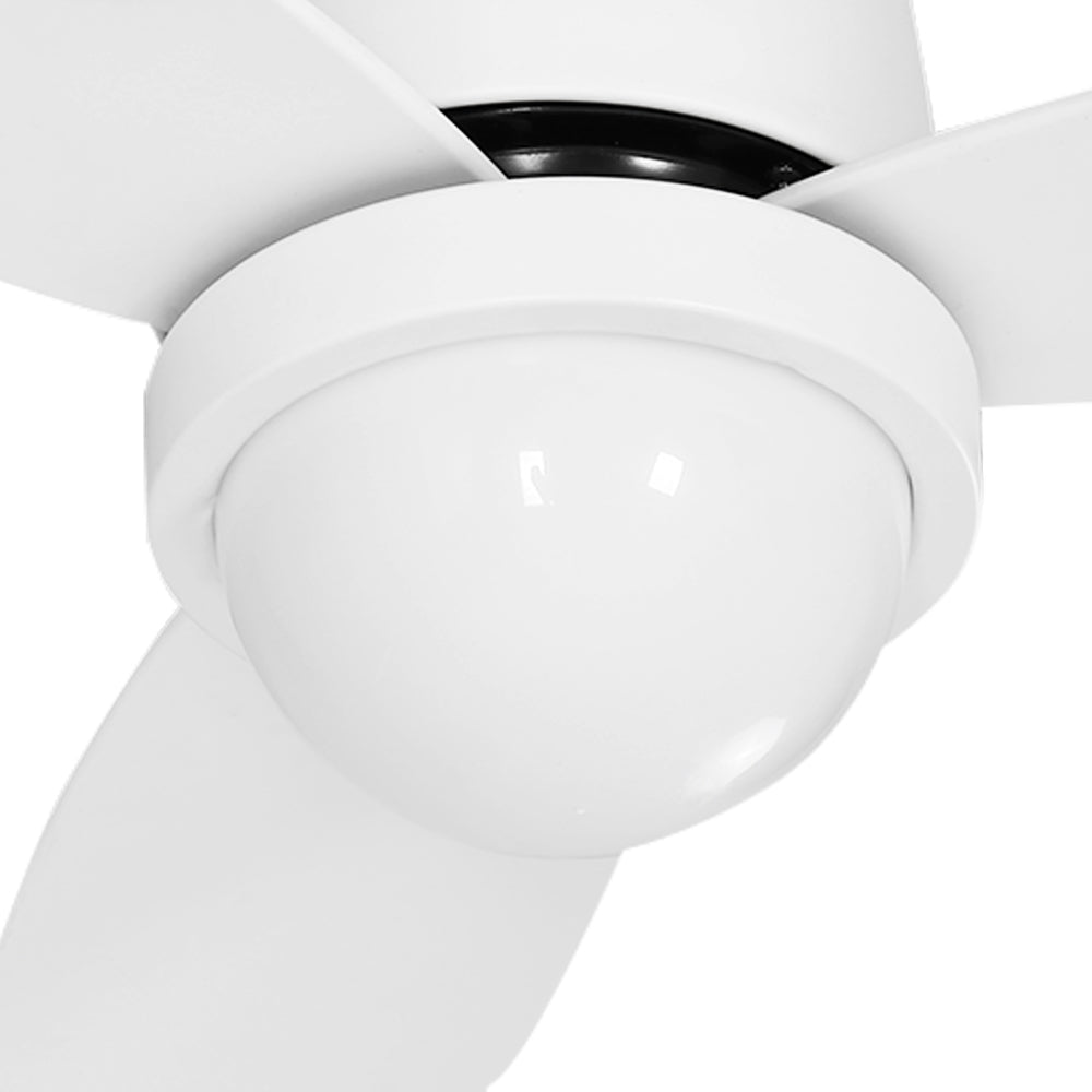 Devanti 52-Inch DC Motor Ceiling Fan with LED Light and Remote Control - White