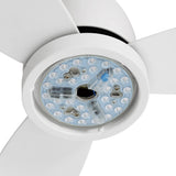 Devanti 52-Inch DC Motor Ceiling Fan with LED Light and Remote Control - White