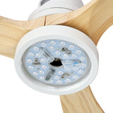 Devanti 52'' Remote-Controlled Ceiling Fan with LED Light - Light Wood Finish