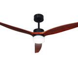 Devanti 52'' Dark Wood Ceiling Fan with LED Light and Remote Control - 3 Blade Design