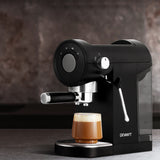 Devanti 20 Bar Espresso Coffee Maker - Sleek Black Design