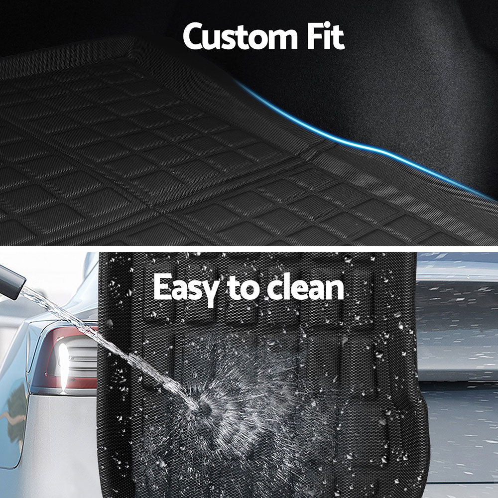 Weisshorn Premium Waterproof Boot Liners for 2024 Tesla Model 3 Highland - Rear and Frunk Mats