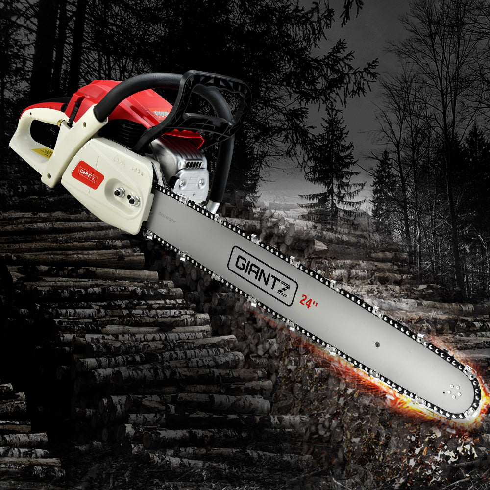 Giantz Chainsaw Petrol 92CC 24" Bar Commercial E-Start Pruning Chain Saw,Giantz Chainsaw Petrol 92CC 24" Bar Commercial E-Start Pruning Chain Saw 6.8HP