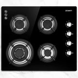 Devanti Gas Cooktop 60cm Stove Hob Black