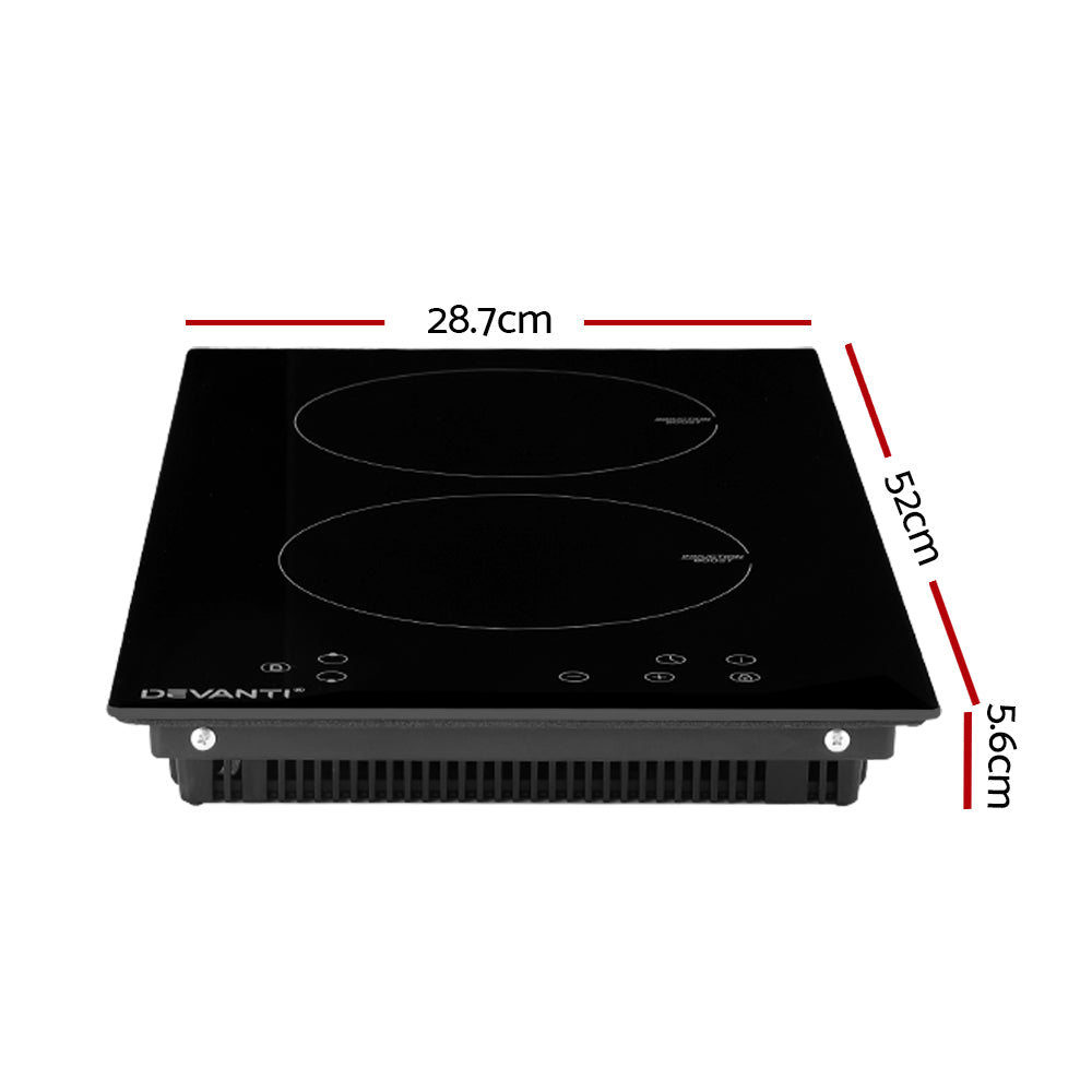 Devanti 30cm High-Efficiency Induction Cooktop with Touch Controls