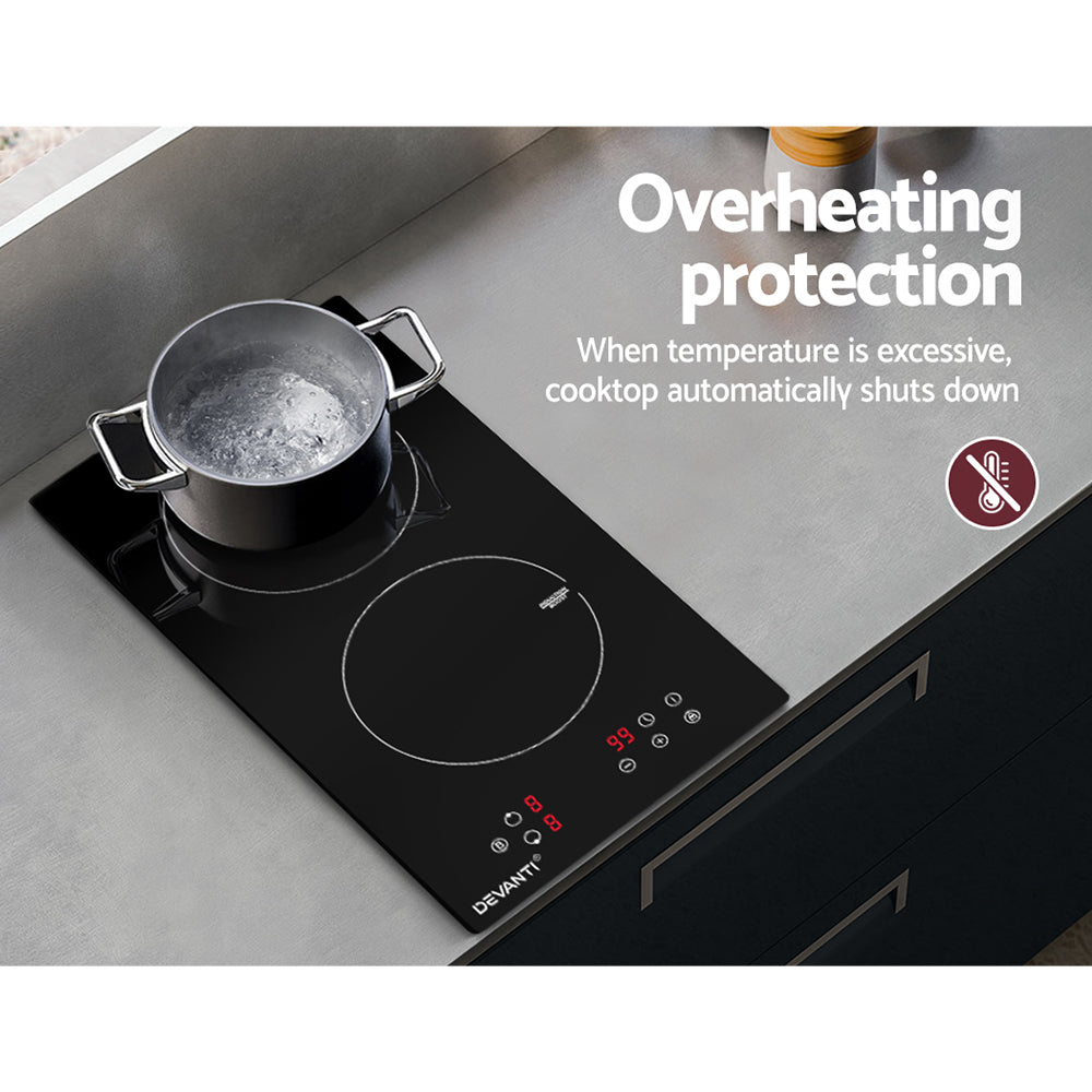 Devanti 30cm High-Efficiency Induction Cooktop with Touch Controls