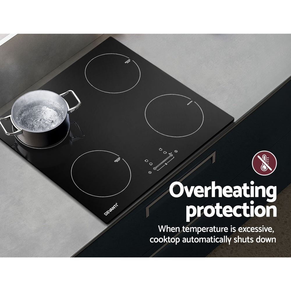 Devanti 60cm Ceramic Induction Cooktop with Touch Control