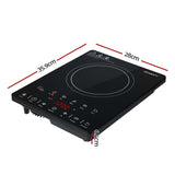 Devanti 2000W Induction Ceramic Cooktop with Touch Controls