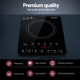 Devanti 2000W Induction Ceramic Cooktop with Touch Controls