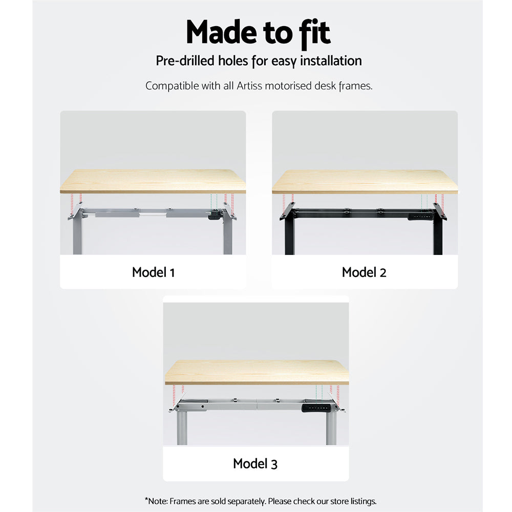 Artiss Standing Desk Top White Oak 140CM