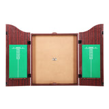 Deluxe 18" Dartboard Set with Steel Darts and Elegant Wooden Cabinet for Game Nights