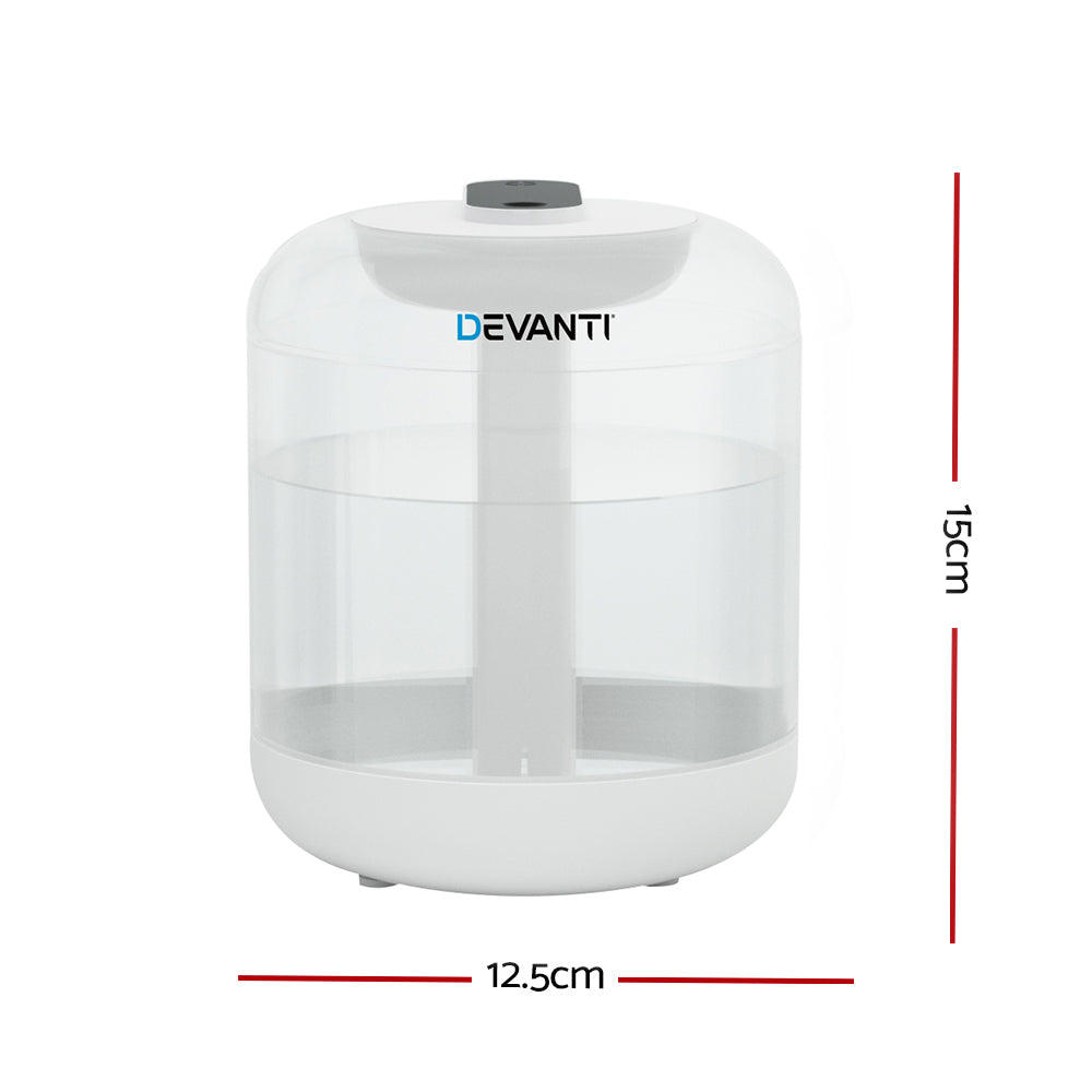 Devanti 4-in-1 Ultrasonic Aroma Diffuser and Humidifier with 1L Capacity