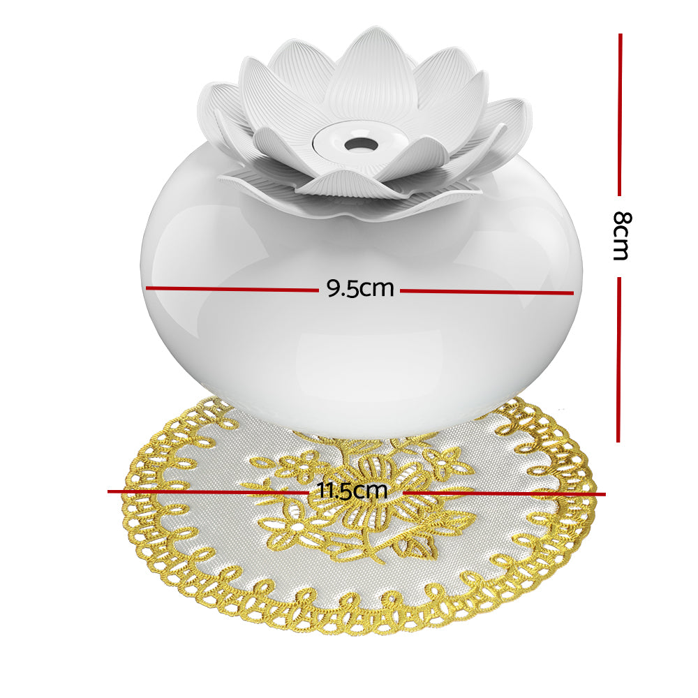 Devanti Lotus-Inspired Ultrasonic Aroma Diffuser - 200ml Aromatherapy & Humidifier