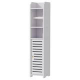 Slim Space-Saving 3-Tier Bathroom Cabinet with Toilet Paper Holder and Organizer