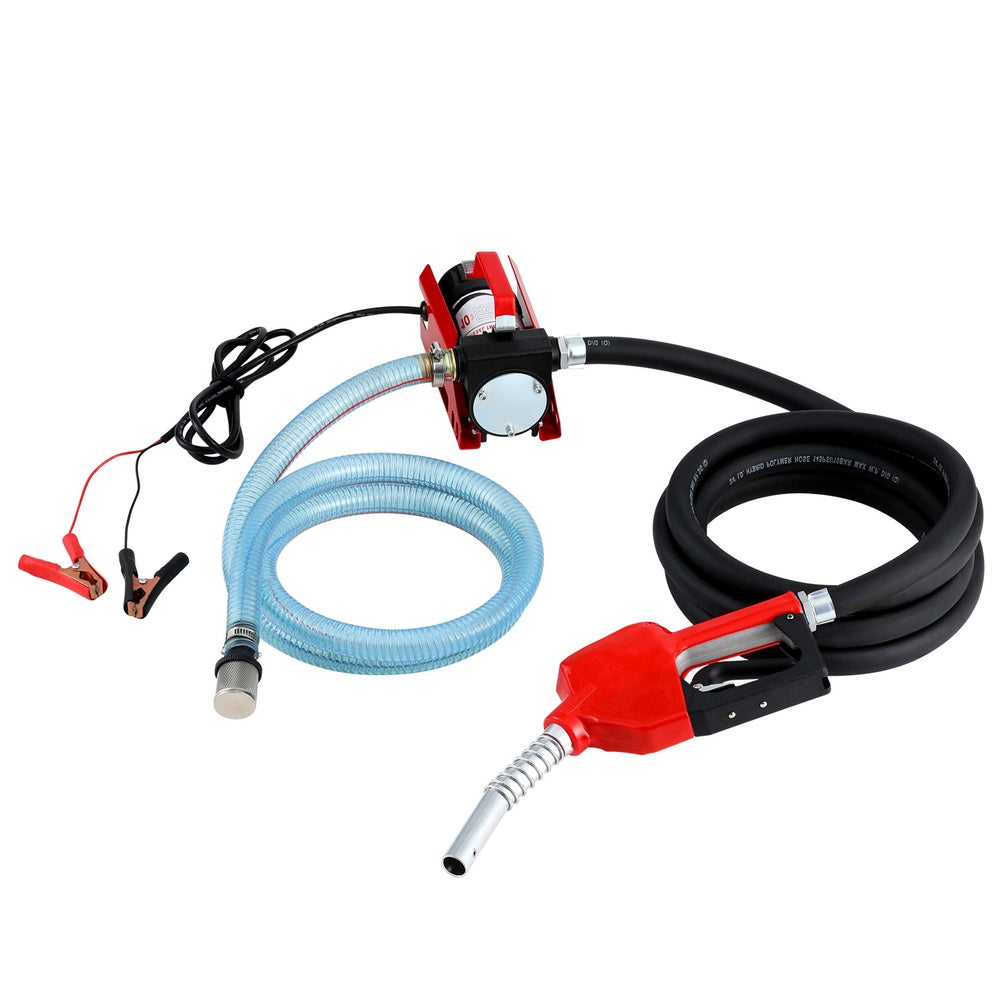 High-Performance 12V Electric Diesel and Kerosene Transfer Pump with Nozzle and Hose - 40L/min Flow Rate