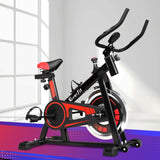 Everfit Spin Bike Exercise Bike Flywheel Cycling Home Gym Fitness 120kg - Close-Up Angle