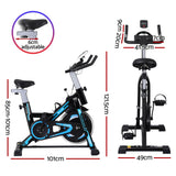 Everfit Spin Bike Exercise Bike 13KG Flywheel Fitness 150kg capacity - Front View