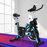 Everfit Spin Bike Exercise Bike 13KG Flywheel Fitness 150kg capacity - Close-Up Angle