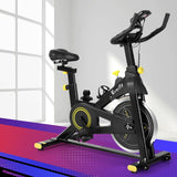 Everfit Spin Bike Exercise Bike Cardio Gym Bluetooth APP Connectable - Close-Up Angle