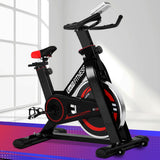 Everfit Spin Bike Exercise Bike Flywheel Cycling Home Gym Fitness Indoor Cardio - Close-Up Angle