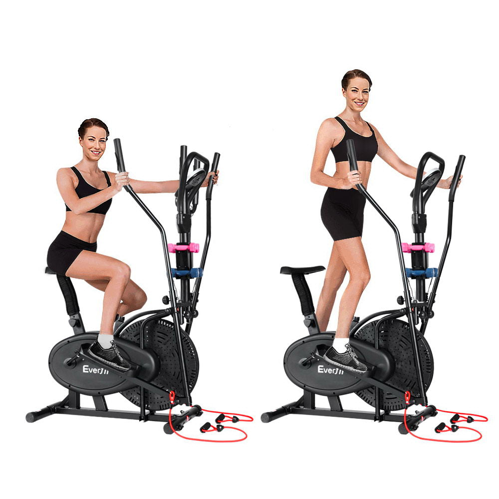 Everfit Exercise Bike 6 in 1 Elliptical Cross Trainer Home Gym Indoor Cardio