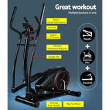 Everfit Exercise Bike Elliptical Cross Trainer Home Gym Fitness Machine LCD - Side View