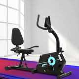 Everfit Exercise Bike Magnetic Recumbent Indoor Cycling Home Gym Cardio 120kg - Close-Up Angle