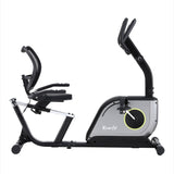 Everfit Recumbent Exercise Bike Magnetic Cycling Mesh Chair 120kg Loading - Side View