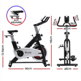 15kg Flywheel Spin Bike Everfit Exercise Bike Home Gym Fitness 120KG Capacity - Front View