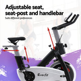 15kg Flywheel Spin Bike Everfit Exercise Bike Home Gym Fitness 120KG Capacity - 45-Degree Angle