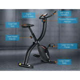 Everfit Folding Exercise Bike Magnetic X-Bike Bicycle Indoor Cycling Cardio - Side View