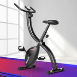 Everfit Folding Exercise Bike Magnetic X-Bike Bicycle Indoor Cycling Cardio - Close-Up Angle