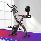 Everfit Folding Exercise Bike Magnetic X-Bike Indoor Cycling Resistance Rope - Close-Up Angle