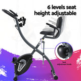 Everfit Folding Exercise Bike Magnetic X-Bike Aerobic Trainer Indoor Cycling - Top-Down View