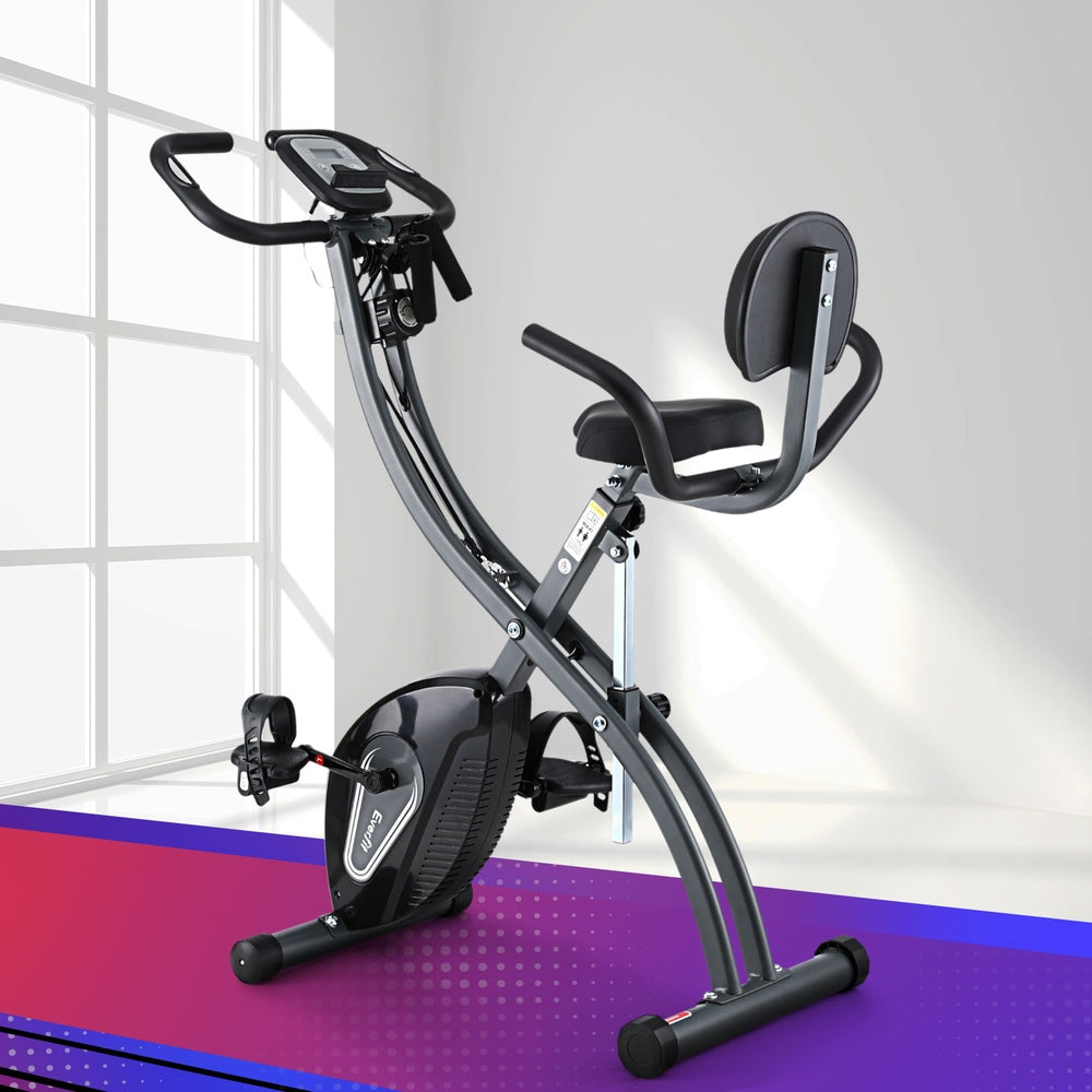 Everfit Folding Exercise Bike Magnetic X-Bike Aerobic Trainer Indoor Cycling